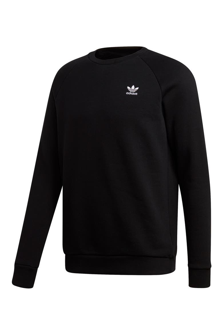 Essential Crewneck Sweatshirt, Alternate, color, BLACK