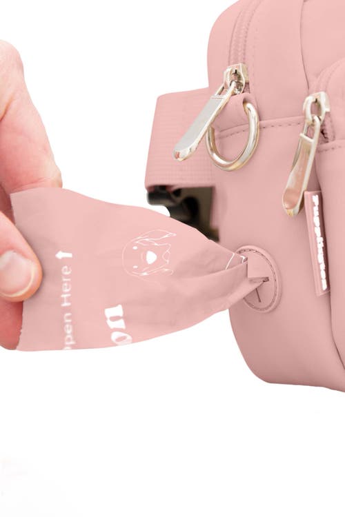 Puppington 3-in-1 Dog Walking Bag With Poop Bags In Blush Pink