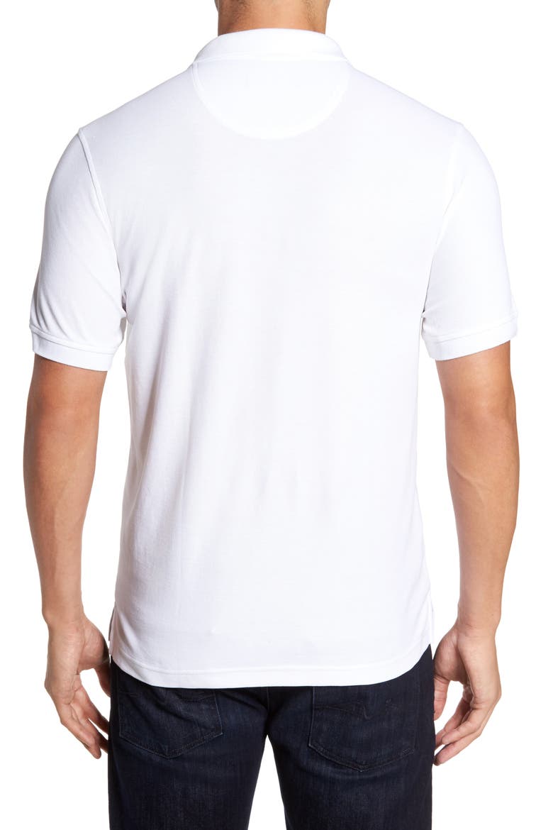 Regular Fit Piqué Polo, Alternate, color, WHITE