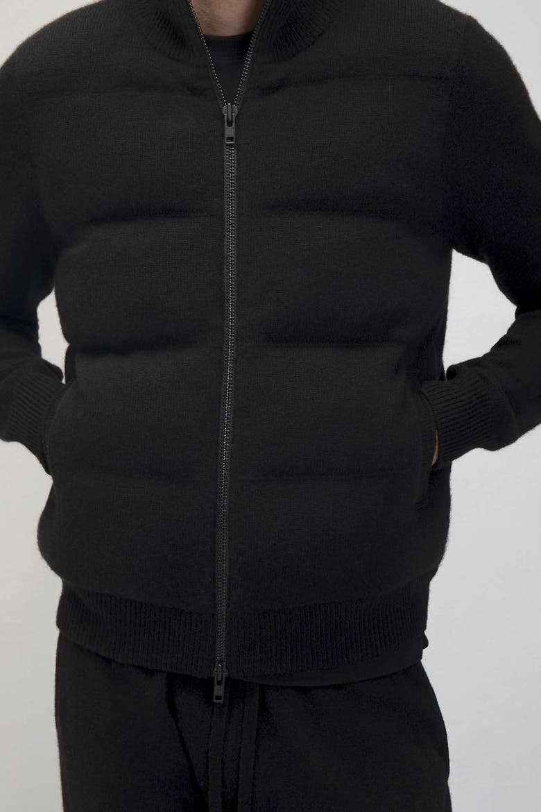 Didier Cashmere Puffer Jacket, Alternate, color, Black