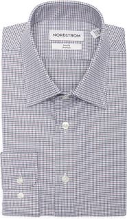 Nordstrom Trim Fit Premium Check Cotton Button-Up Shirt