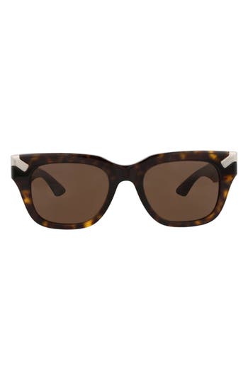 Alexander Mcqueen Mcqueen 51mm Square Sunglasses In Brown