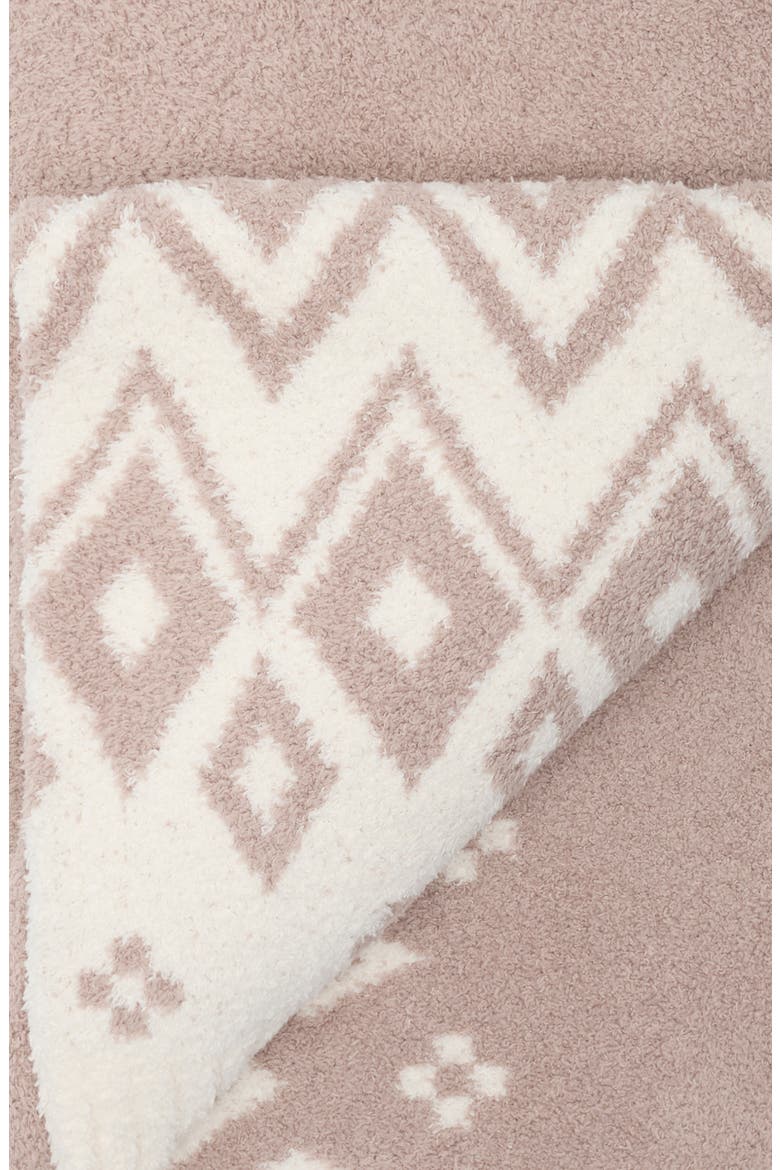 CozyChic Fair Isle Diamond Throw Blanket, Alternate, color, TAUPE/ CREAM