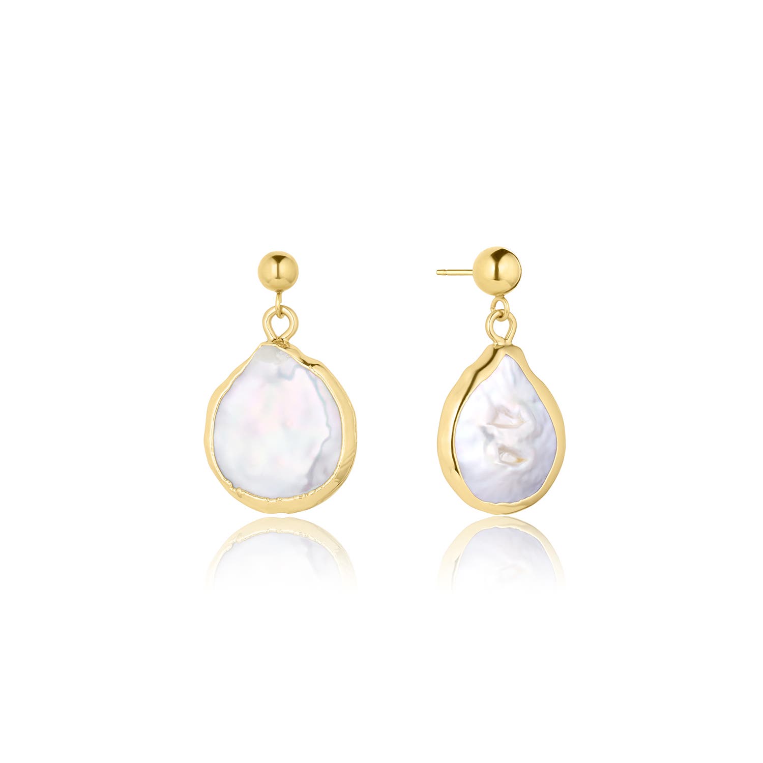 Set & Stones Gracie Pearl Earrings In Gold