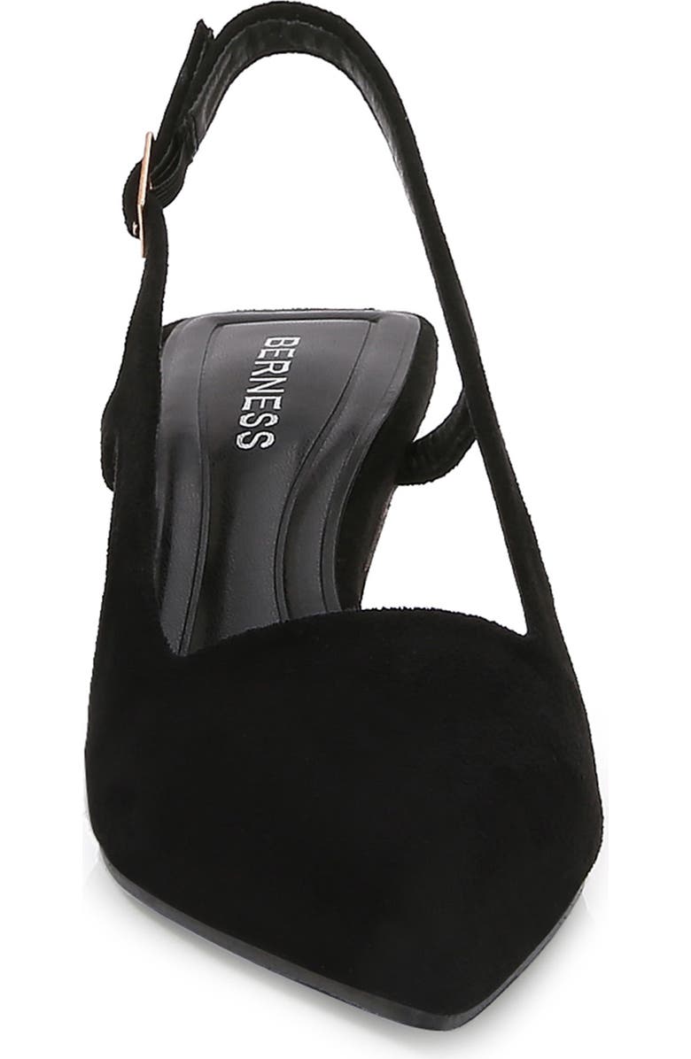 BERNESS Cleopatra Faux Suede Slingback Pump, Alternate, color, Black