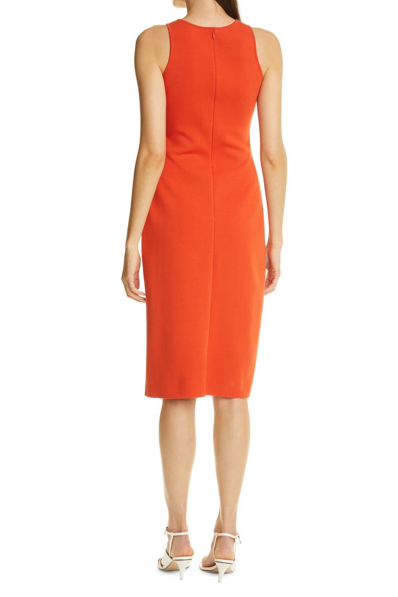 Front Slit Milano Knit dress, Alternate, color, BURNT ORANGE BURO