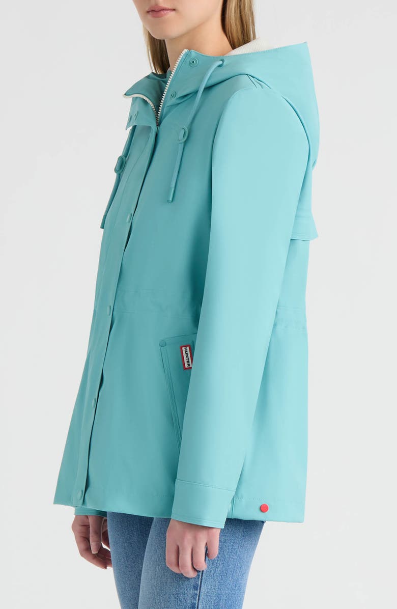 Hunter Abbey Water Repellent Rubberized Rain Jacket, Alternate, color, Water