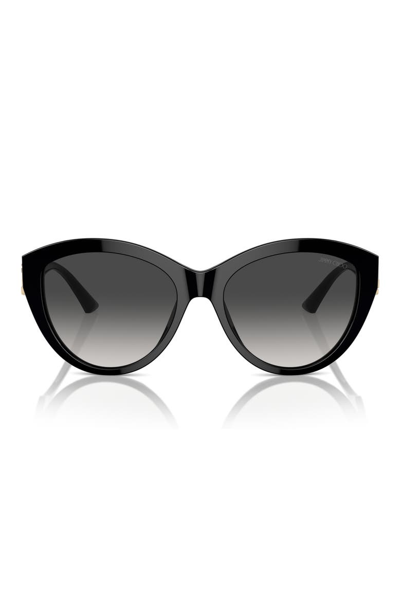 55mm Gradient Phantos Sunglasses, Main, color, BLACK / GRADIENT GREY