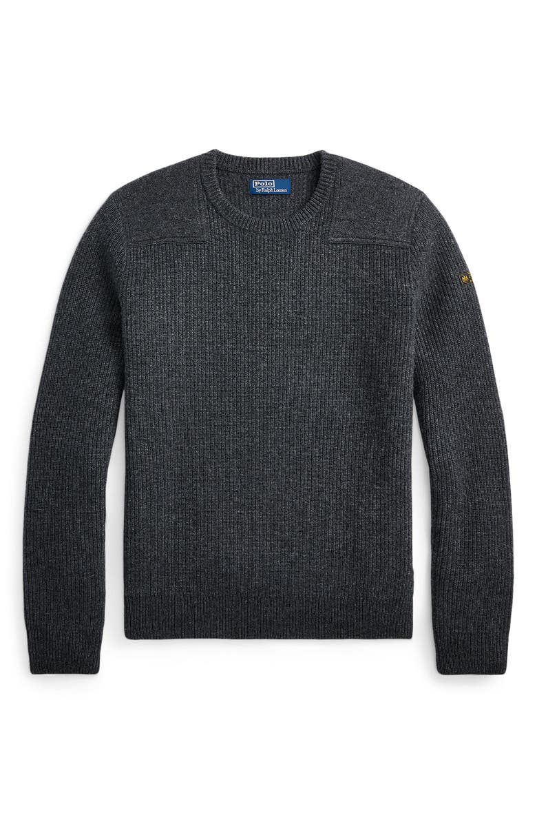 Polo Ralph Lauren Wool Rib Crewneck Sweater, Alternate, color, 