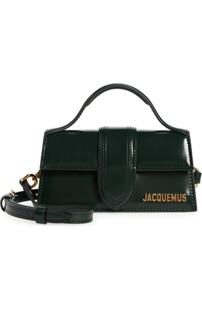Jacquemus Le Bambino Leather Shoulder Bag, Main, color, Dark Green 590