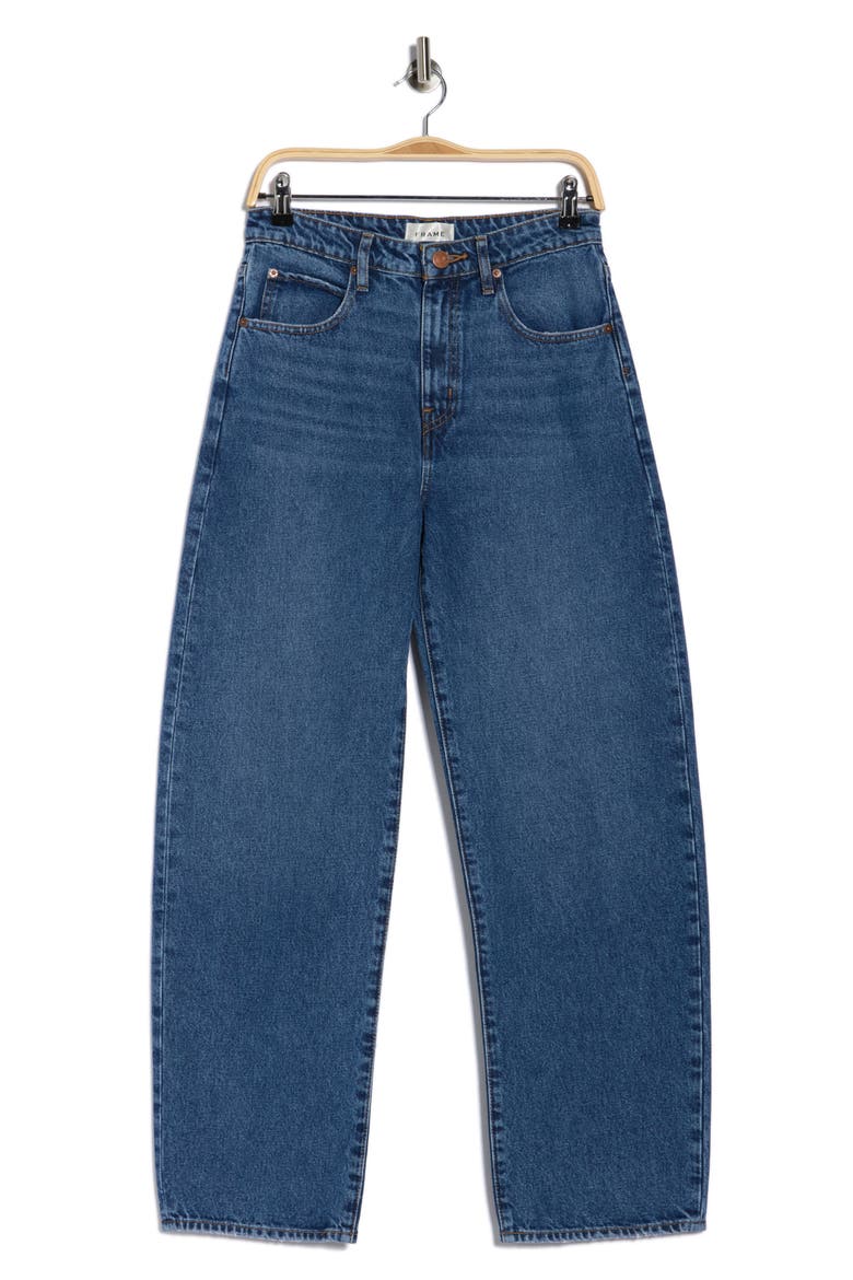 High Waist Barrel Jeans, Alternate, color, CURSE