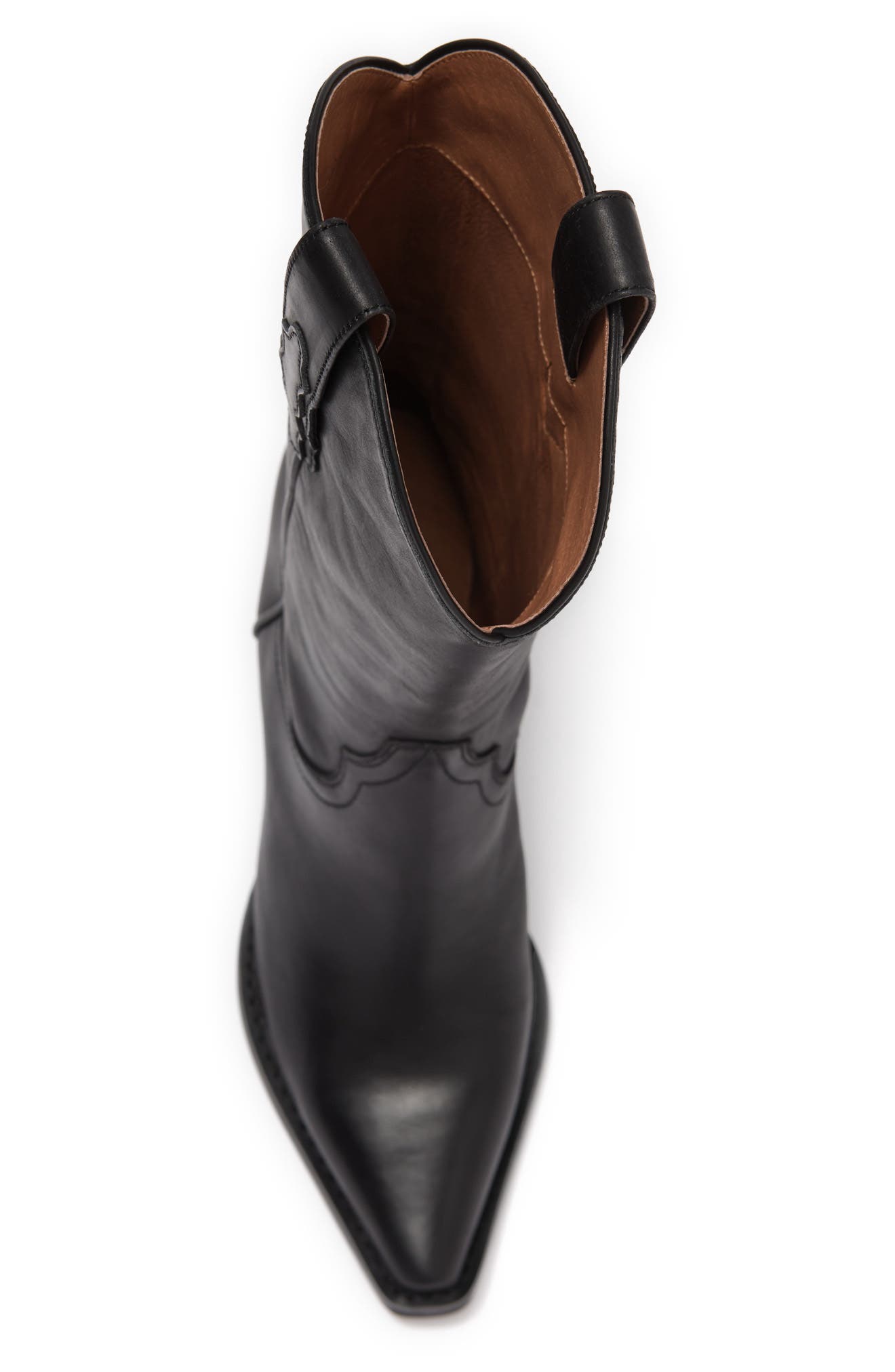 Jeffrey Campbell Floured Western Boot, Alternate, color, Black