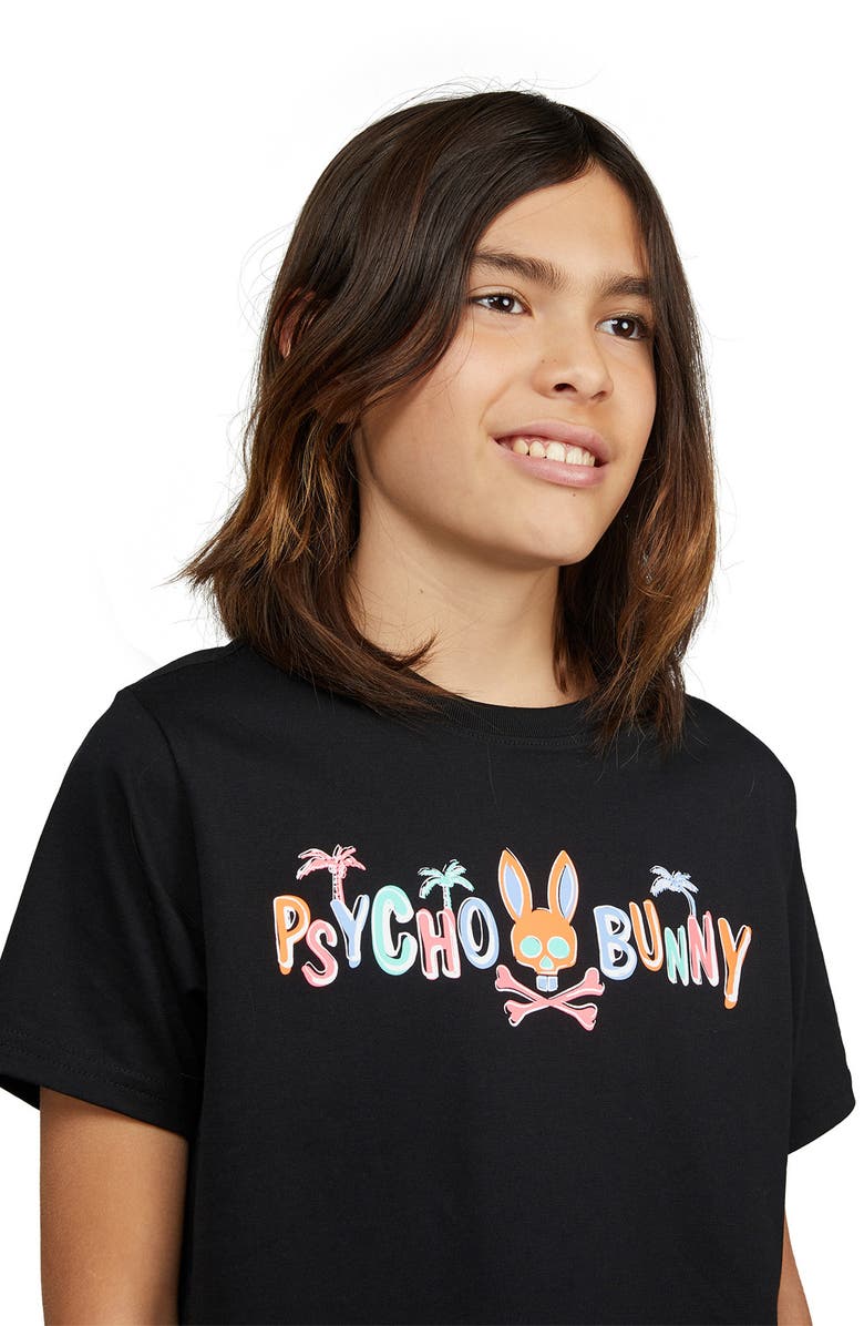 Psycho Bunny Kids' Jackson Hand Drawn Cotton Graphic Tee, Alternate, color, 