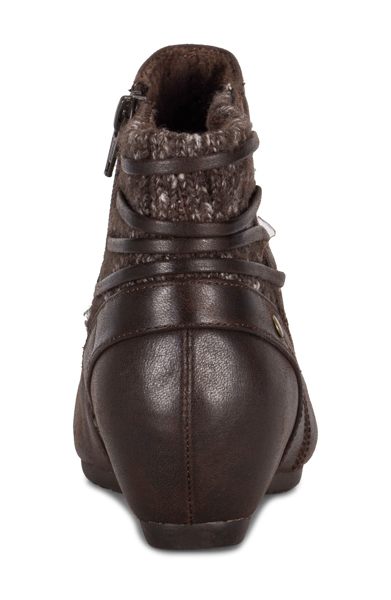 Peanut Wedge Ankle Bootie, Alternate, color, DARK BROWN