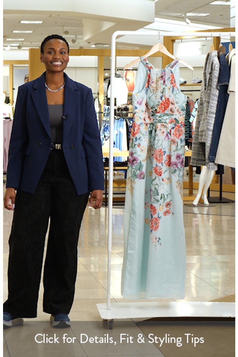 Floral Halter Neck Maxi Dress video