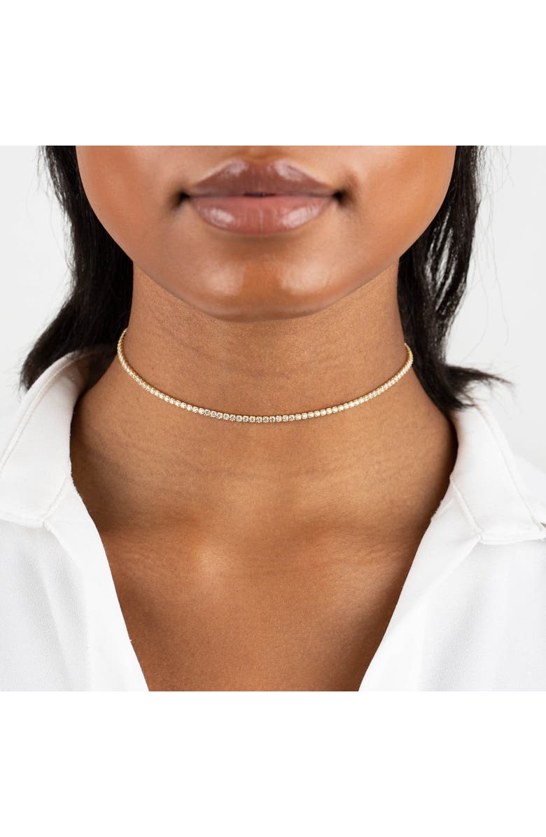 BY ADINA EDEN Sterling Silver Thin Tennis Choker, Alternate, color,