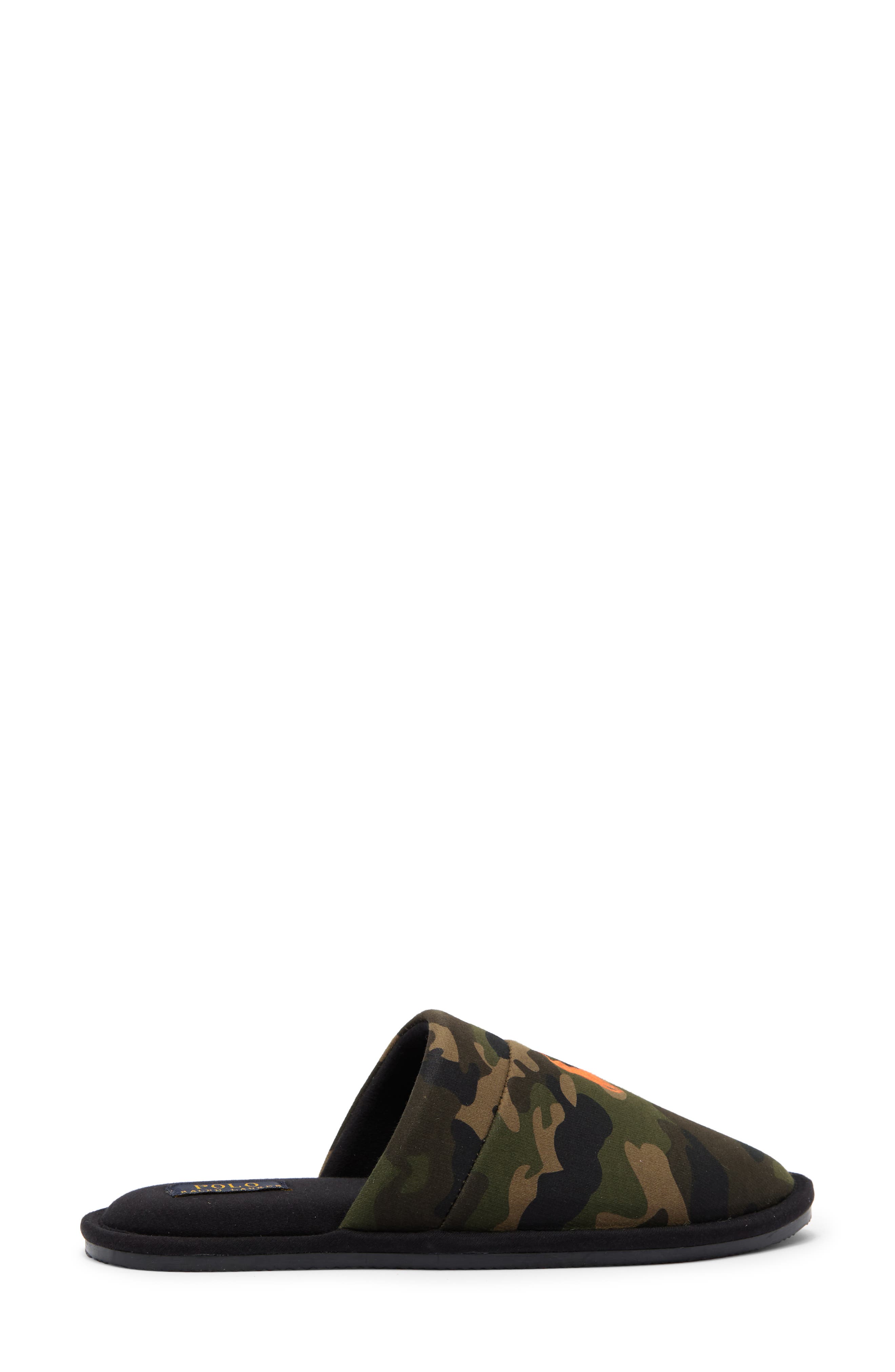 POLO Klarence Camo Print Scuff Slipper, Alternate, color, 