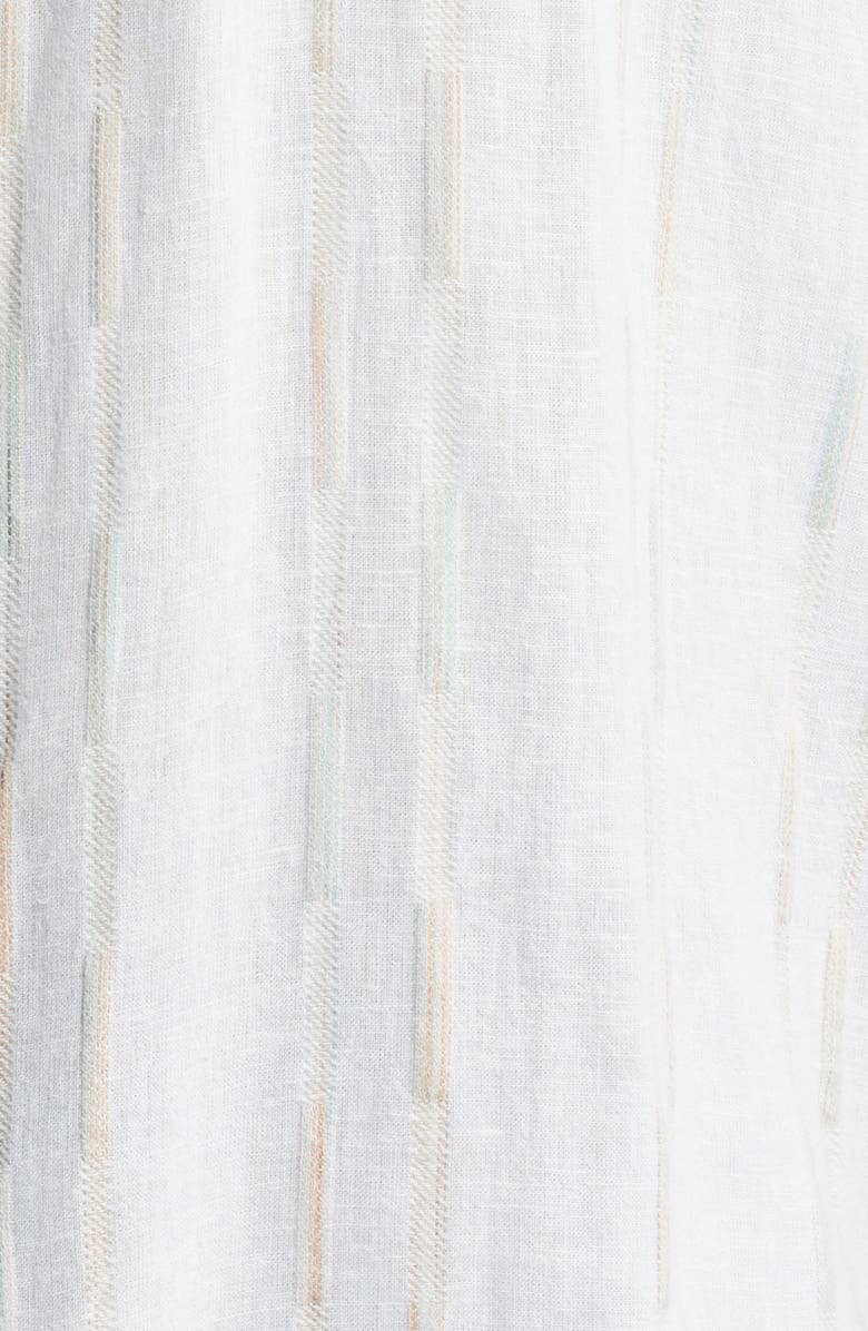 Tommy Bahama Sonora Stripe Short Sleeve Linen Blend Button-Up Shirt, Alternate, color, Dew Drop
