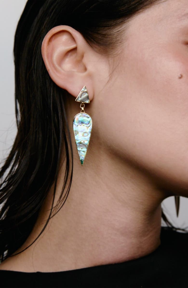 Freya Rose Warrioress Wonder Paua Earrings, Alternate, color, Wonder Paua