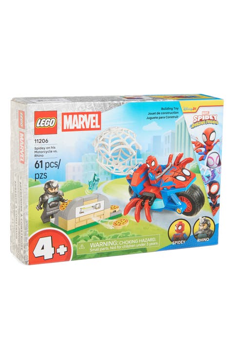 Kids' Marvel Spidey on his Motorcycle vs. Rhino Building Kit 11206