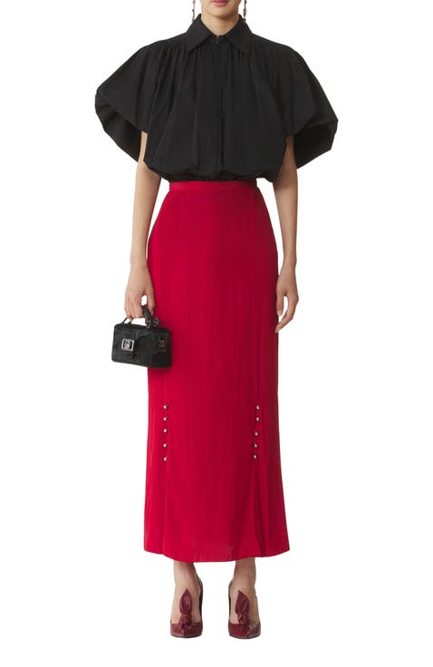 Midi Skirt In Charmeuse