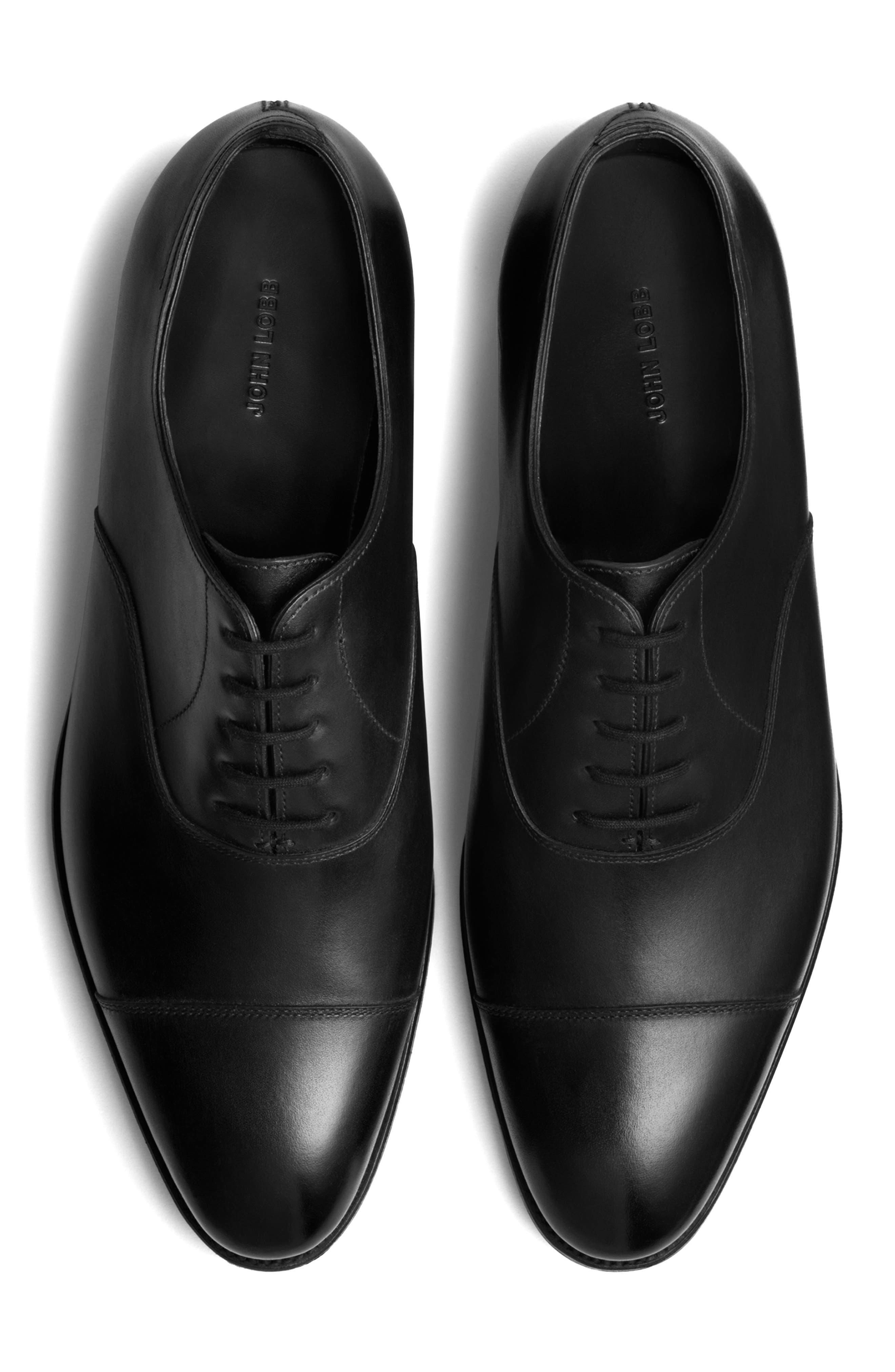 John Lobb City II Cap Toe Oxford, Alternate, color, Black