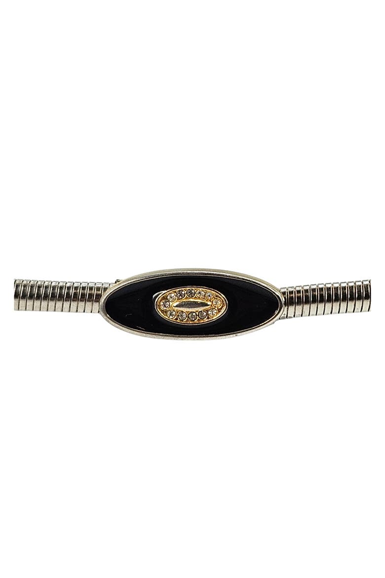 Vintage 1980s Silver Tone Snake Chain Stretch Skinny Belt, Alternate, color, silver