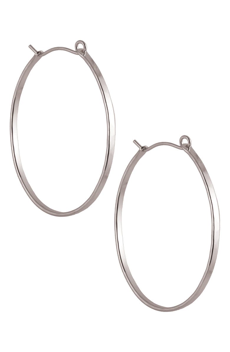 Nashelle Barrel Hoop Earrings, Main, color, 