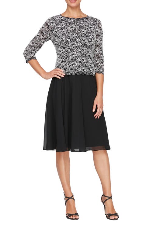 Mixed Media Cocktail Dress