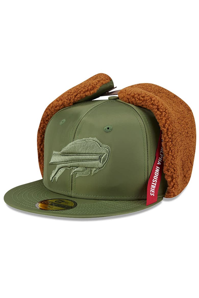 Men's New Era x Alpha Industries  Olive Buffalo Bills Dog Ears 59FIFTY Fitted Hat, Alternate, color, Olive