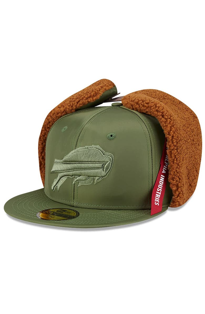 New Era x Alpha Industries Men's New Era x Alpha Industries  Olive Buffalo Bills Dog Ears 59FIFTY Fitted Hat, Alternate, color, Olive