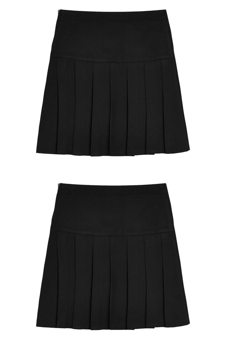 Kids' 2-Pack Pleated Skirts, Main, color, BLACK