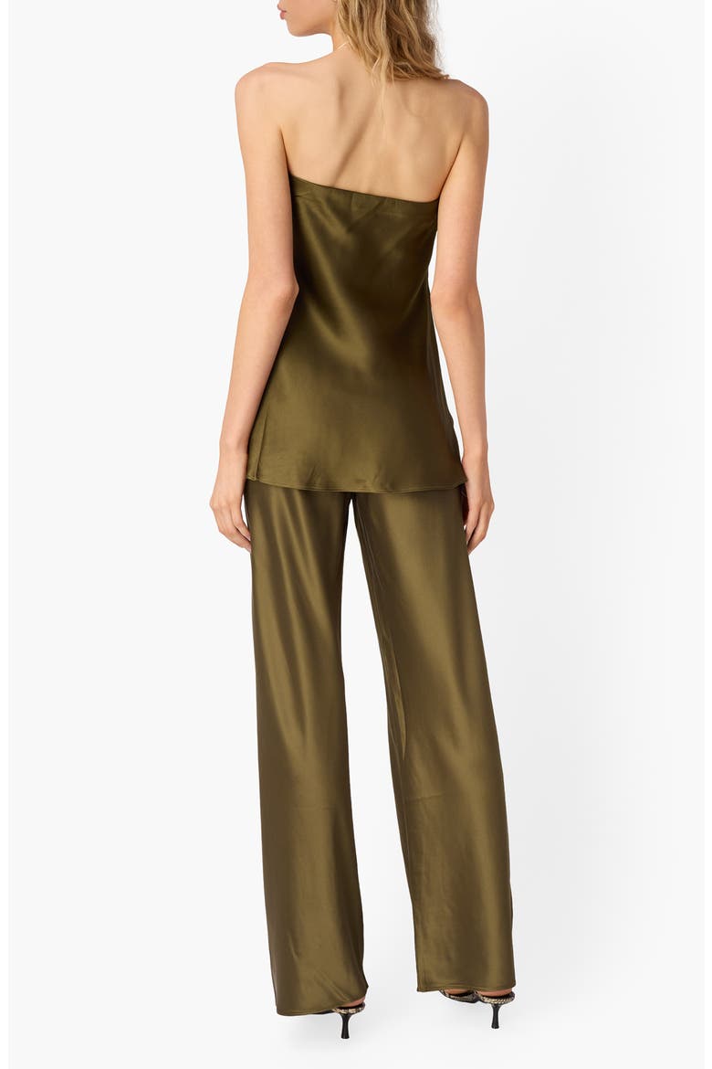 Bonita Strapless Silk Top, Alternate, color, GROVE