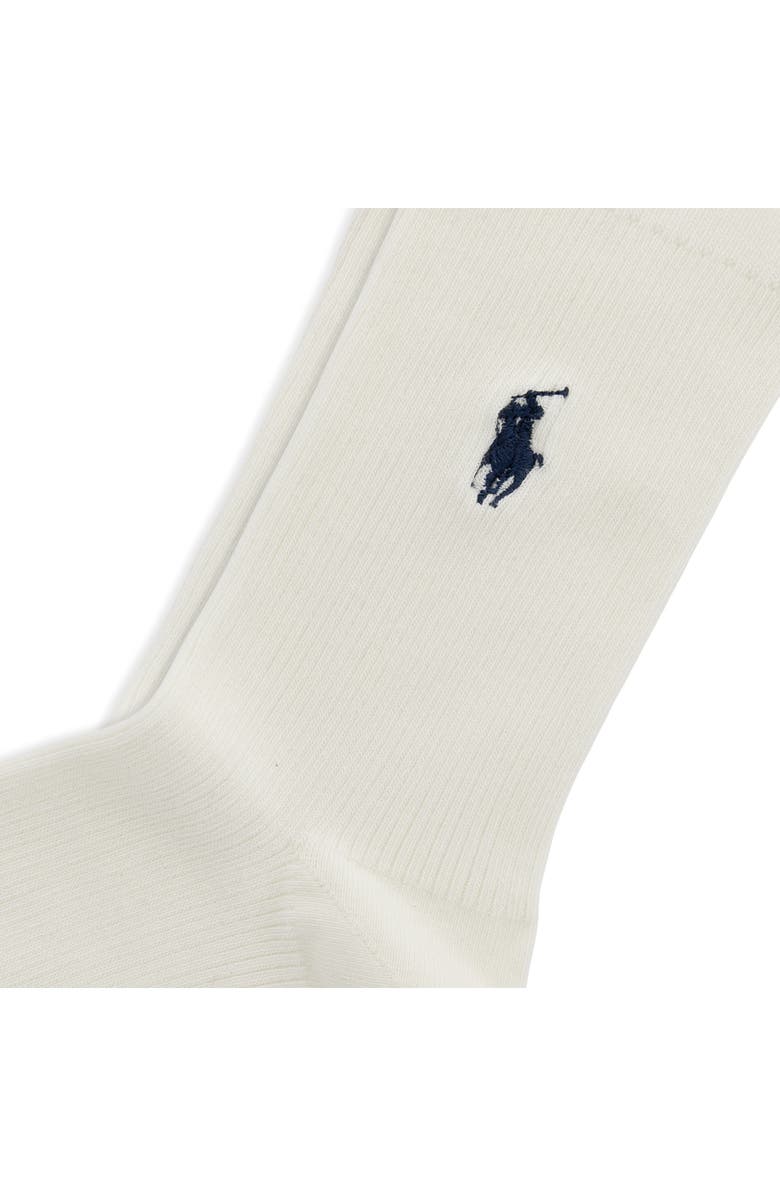 Polo Ralph Lauren Rib Crew Socks, Alternate, color, Ivory