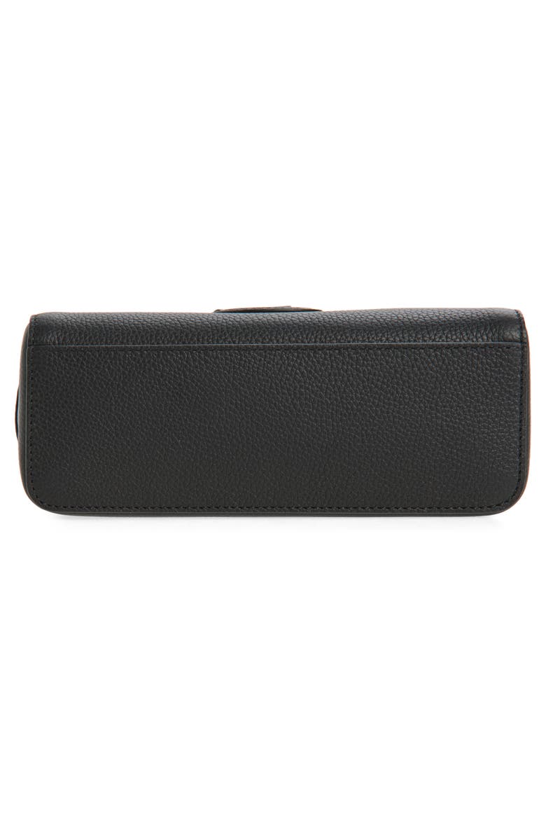 Burberry Bloomsbury Leather Vanity Bag, Alternate, color, Black/ Black Calico