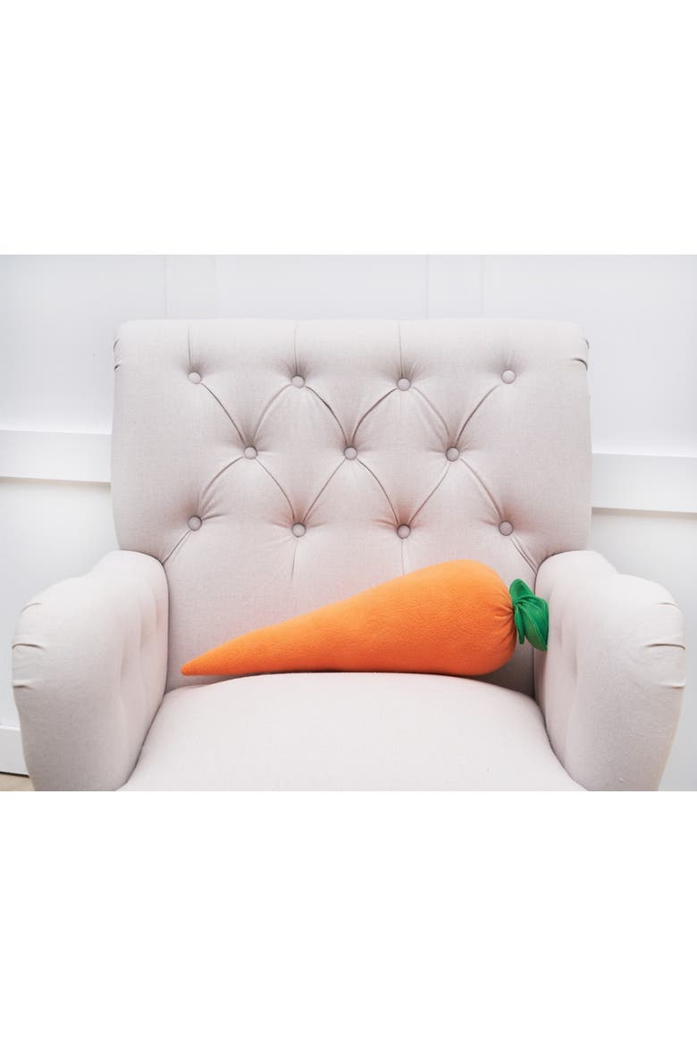 Carrot Shaped Spring Easter Decorative Accent Pillow, 9" x 18", Alternate, color, Orange