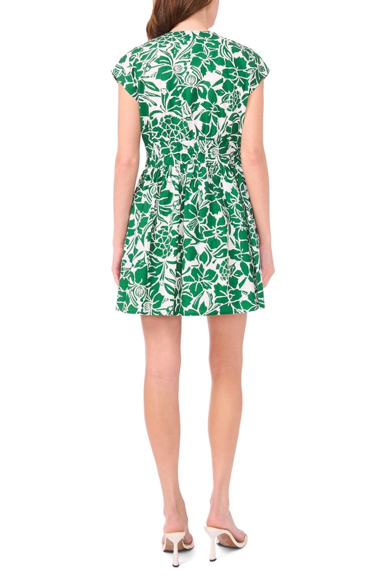 Deep V-Neck Minidress, Alternate, color, HOLLY GREEN