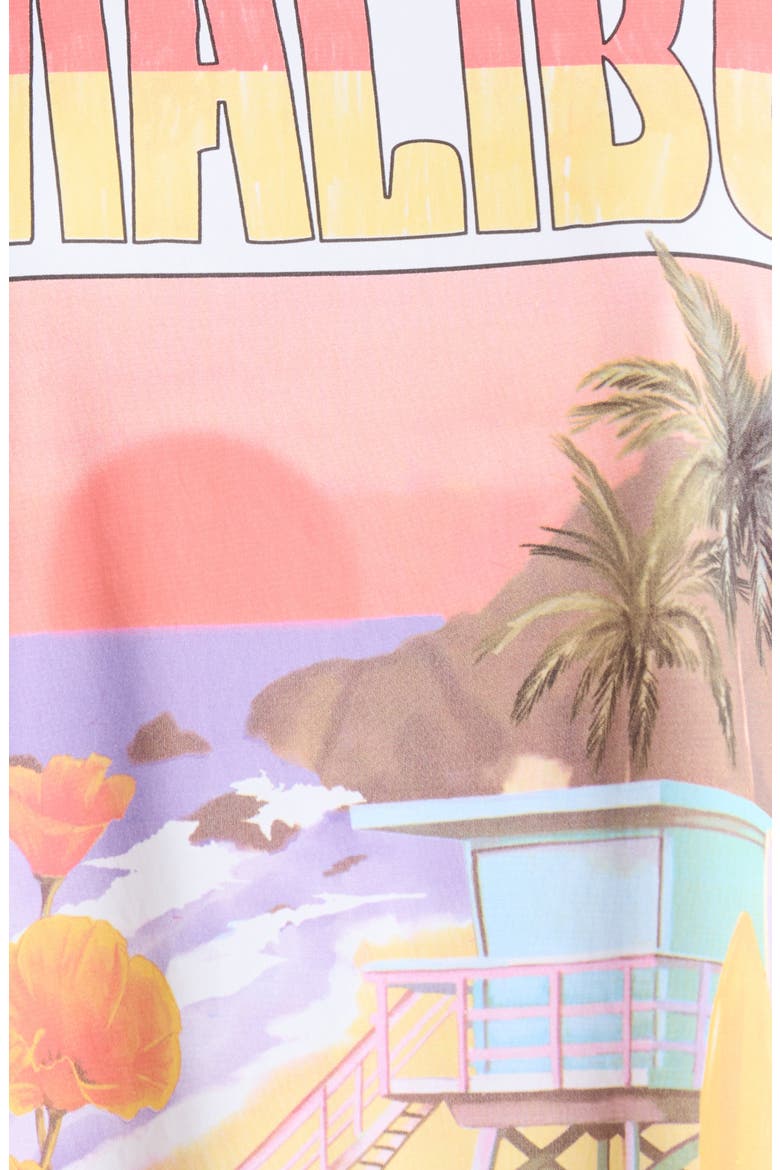Hotel Malibu Graphic Rash Guard T-Shirt, Alternate, color, WHITE