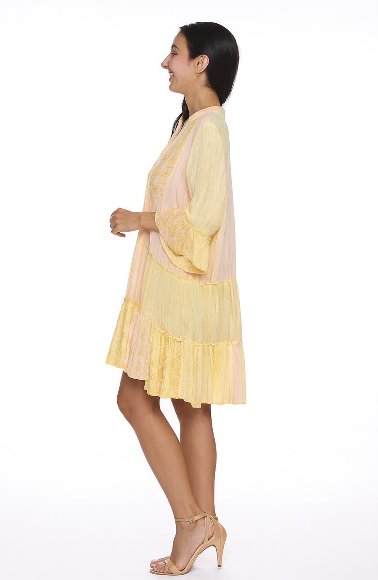 RANEES Tiered Dress, Alternate, color, Light Yellow