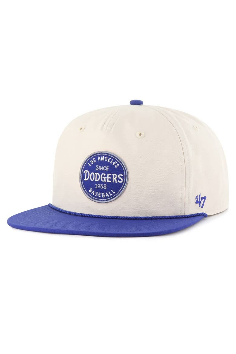 Men's '47  Cream Los Angeles Dodgers Payson Captain Adjustable Hat, Main, color, Cream