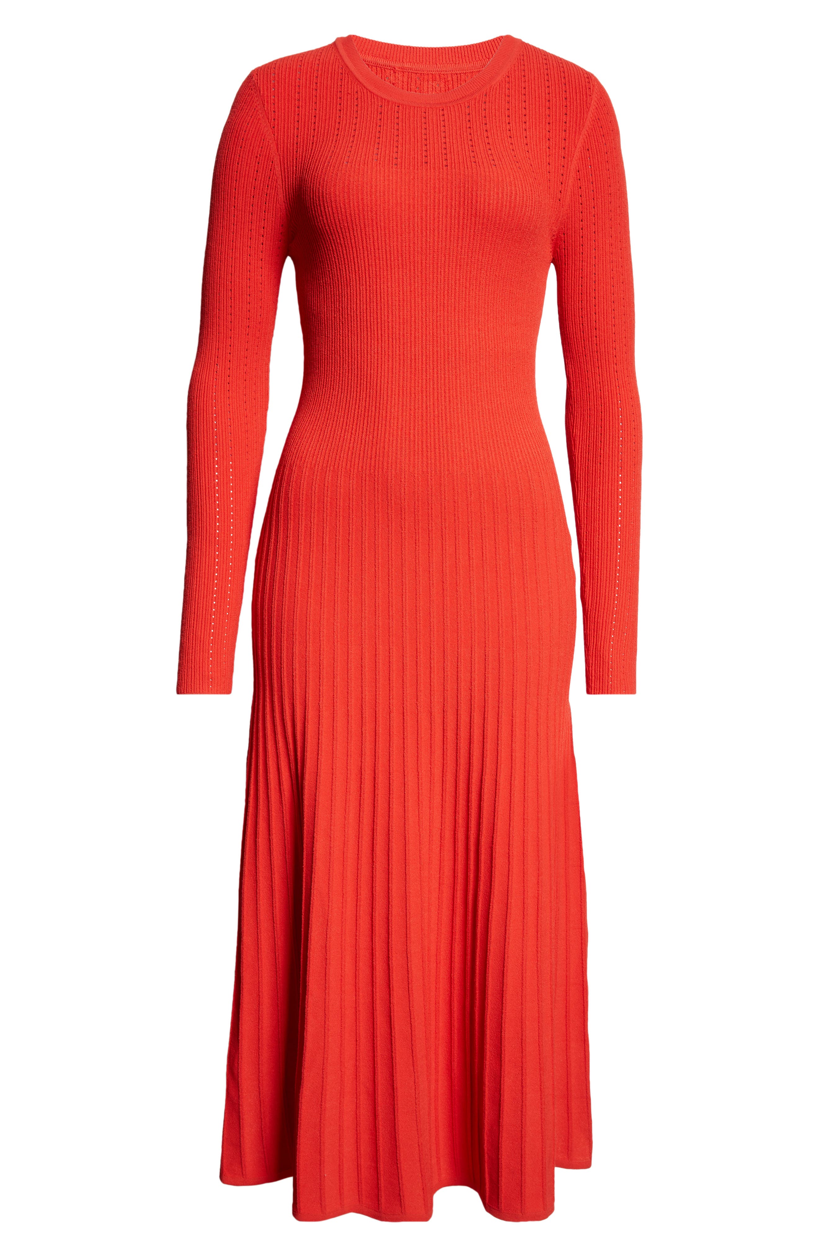 Veronica Beard Nami Long Sleeve Sweater Dress (Women)