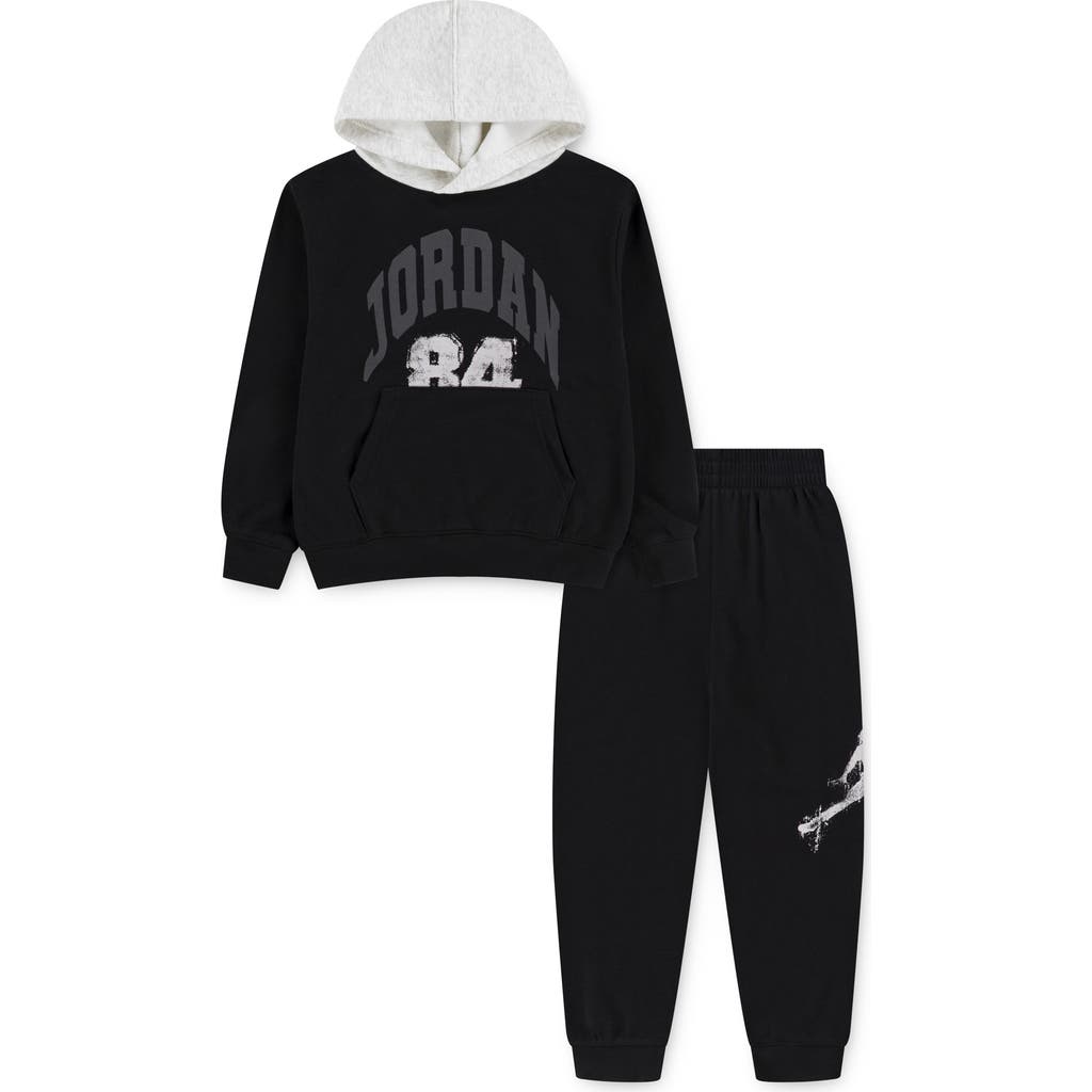 Jordan Kids' Mj Mvp Fleece Hoodie & Joggers Set In Black