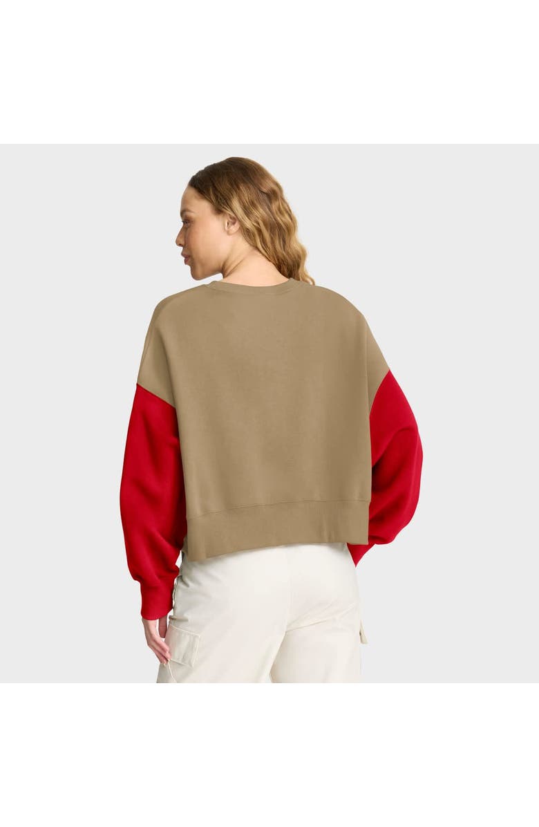 Nike Women's Nike Tan San Francisco 49ers Oversized Rewind Pullover Sweatshirt, Alternate, color, Tan