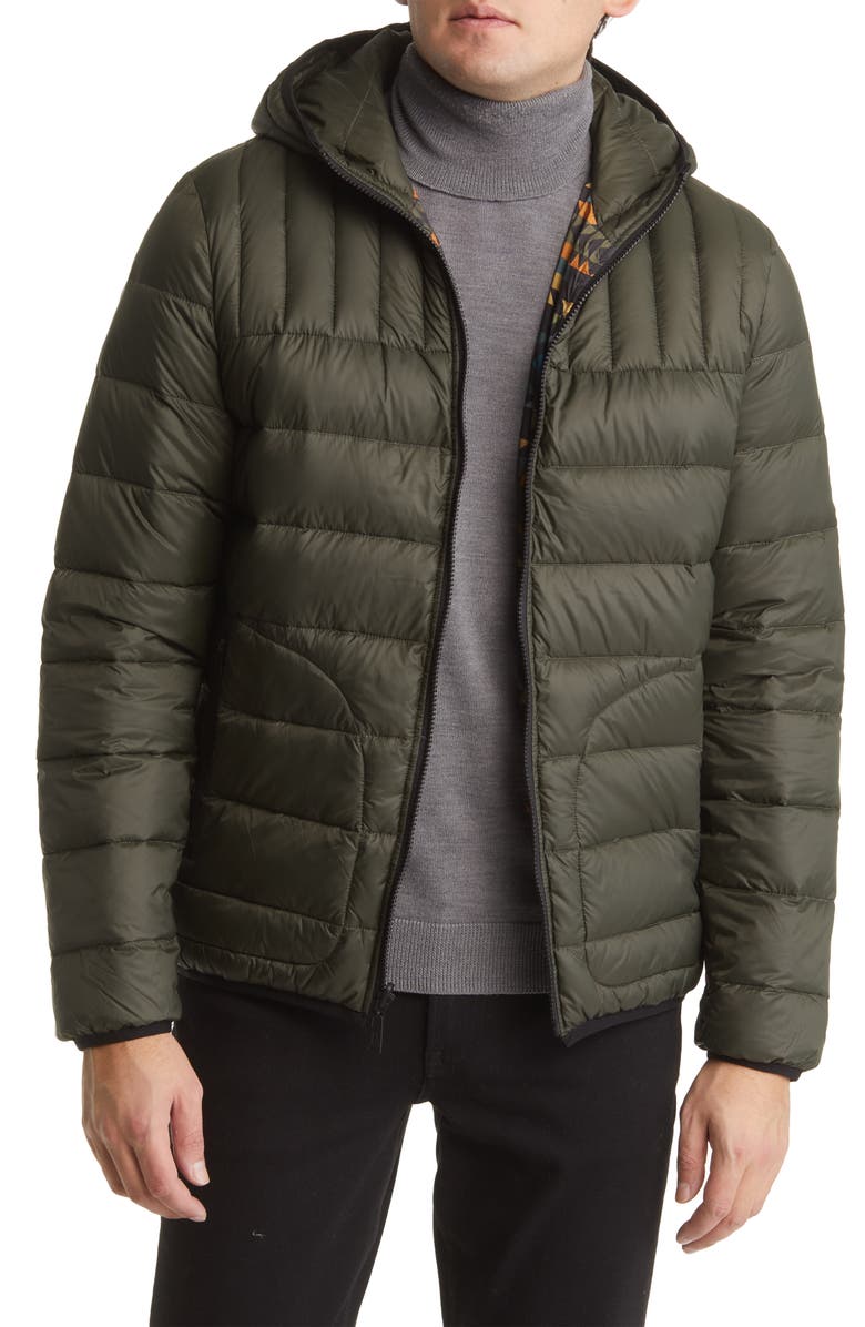 Pendleton Yukon Reversible Water Resistant Hooded Down Jacket, Main, color,