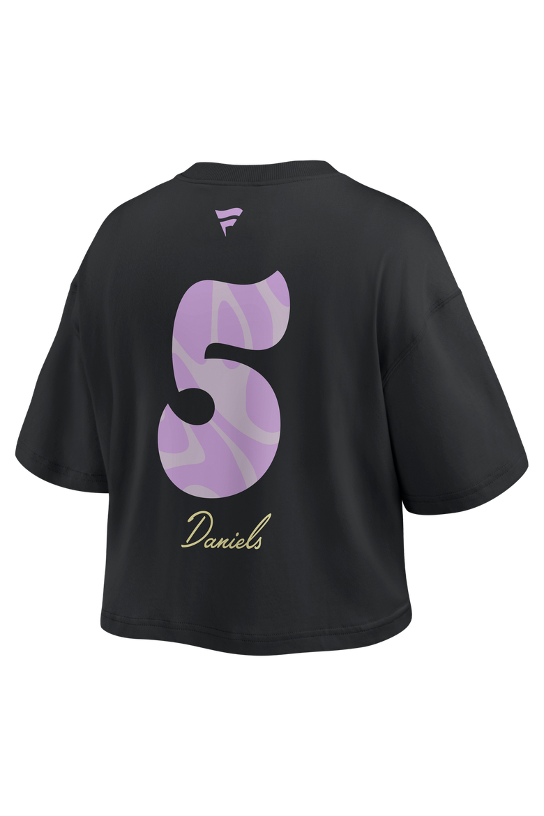 Women's Fanatics Jayden Daniels Black Washington Commanders Fashion Cropped T-Shirt, Alternate, color, Black