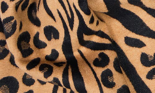 Saachi Mixed Animal Print Scarf In Neutral