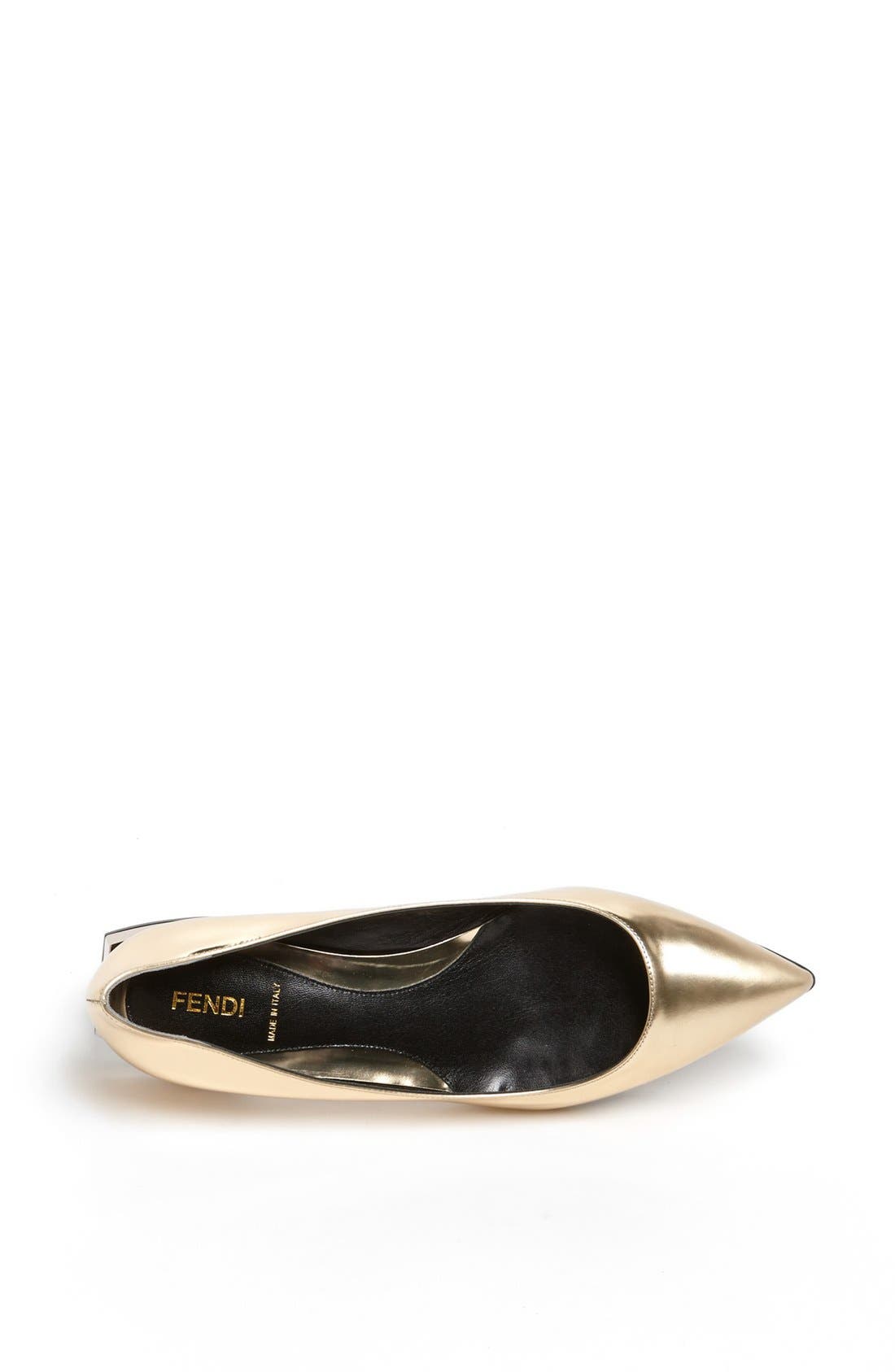 Fendi 'Diamond' Pointy Toe Flat, Alternate, color, 