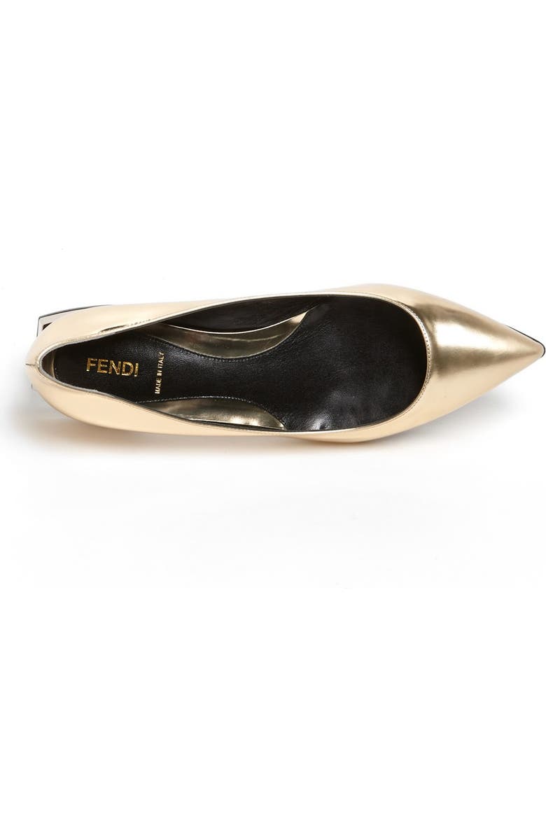 Fendi 'Diamond' Pointy Toe Flat, Alternate, color,