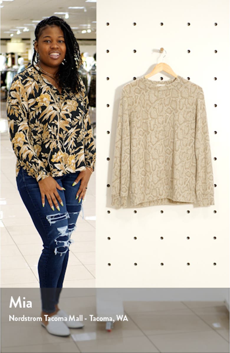 Snake Print Crewneck Sweater, sales video thumbnail