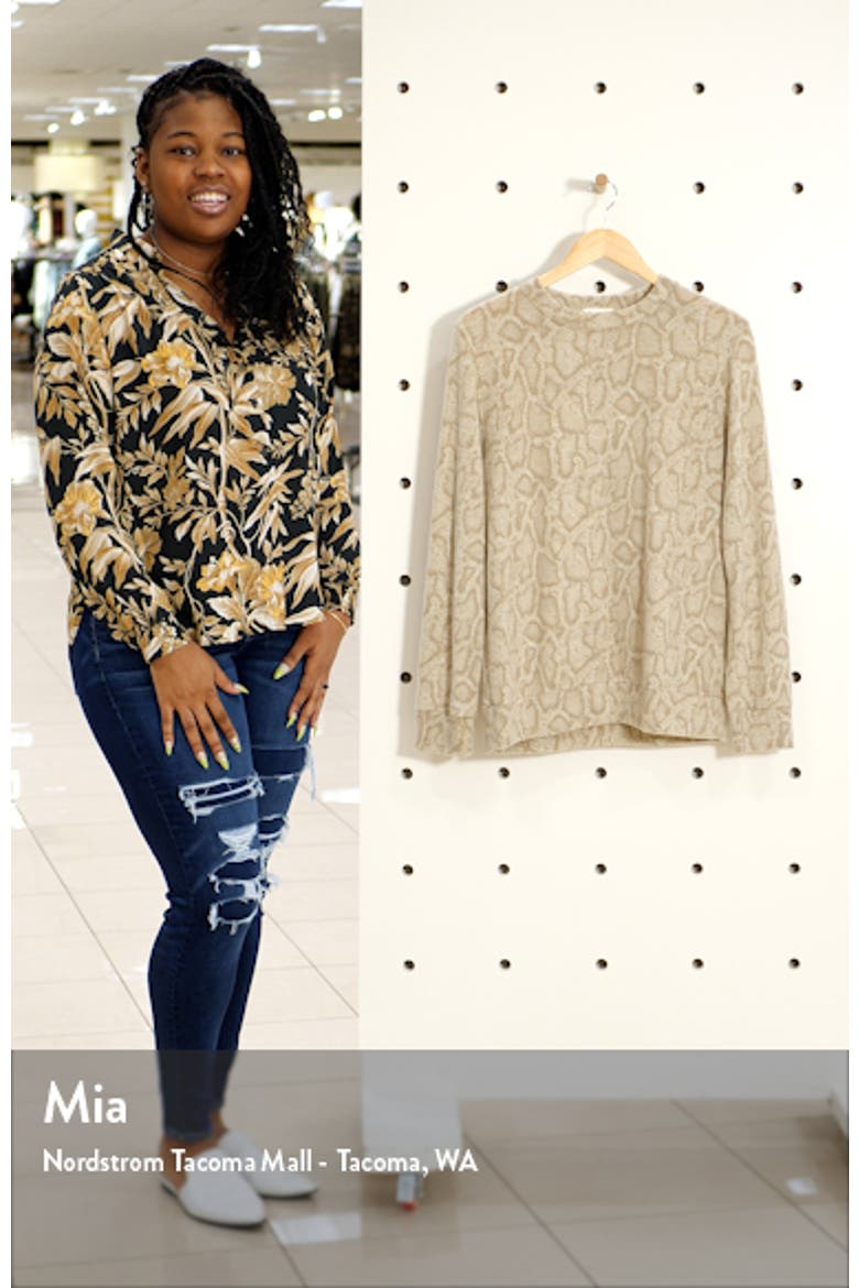 Snake Print Crewneck Sweater video